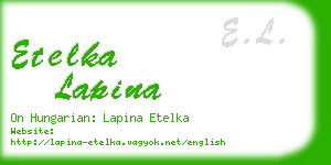 etelka lapina business card